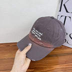 Statement-Kappe aus Denim im Distressed-Look für Damen