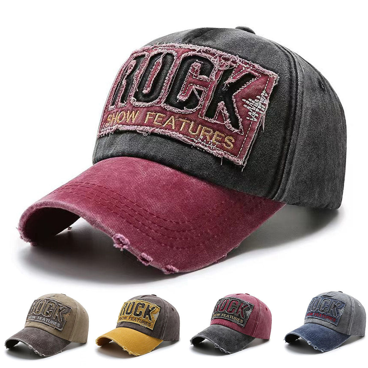 Verstellbare Baseballkappe mit Distressed-Grafik für Herren