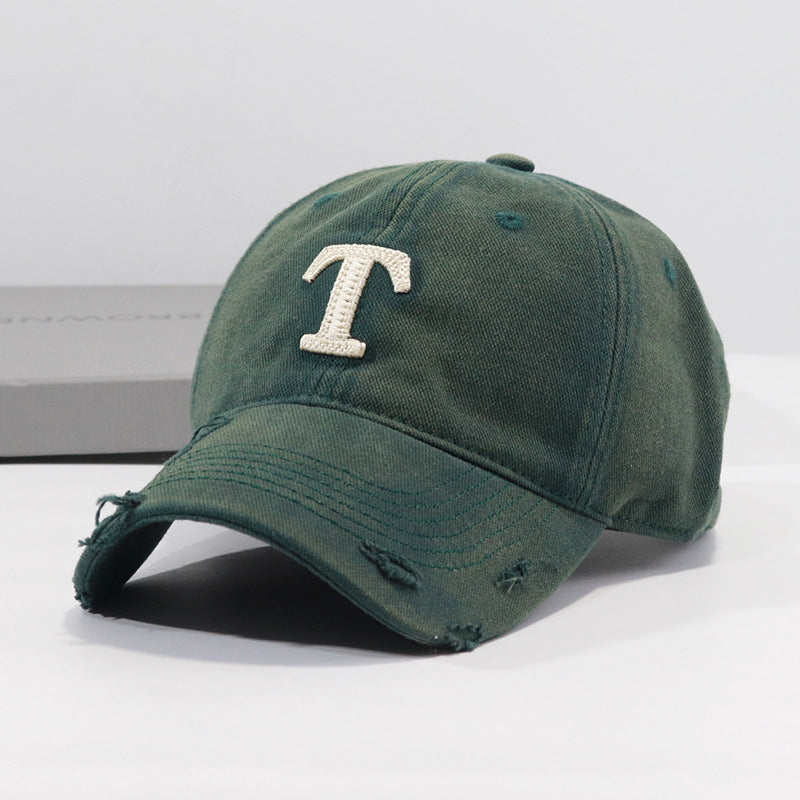 Herren-Denim-Cap mit Distressed-Optik