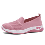 Damen Bequeme Slip-On Schuhe mit atmungsaktivem Strickdesign EB