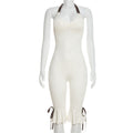 Damen Eleganter Overall mit Rüschendetails und verstellbaren Trägern EB