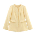 Damen elegante Blazerjacke mit schickem Taillenschnitt EB