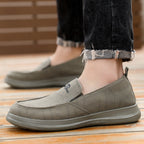 Damen Bequeme Slip-On Freizeitschuhe mit rutschfester Sohle und elastischem Obermaterial EB