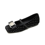 Damen Chice Ballerinas mit eleganter Schnalle und Strass-Applikationen EB