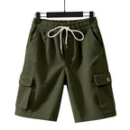 Herren-Cordshorts mit Cargo-Taschen und Kordelzug