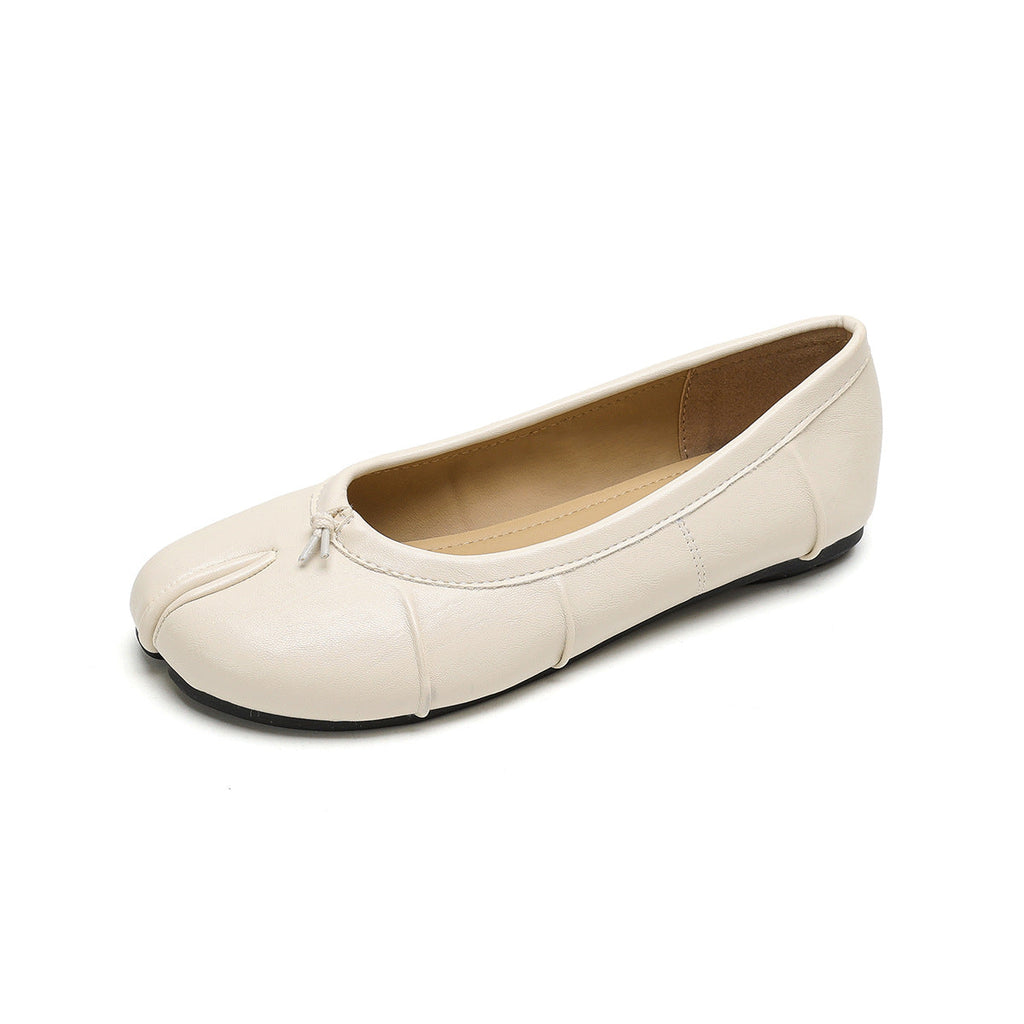Damen Ballerina mit geschmeidigem Leder und elastischem Komfort EB