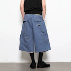 Stilvolle Herren-Cargoshorts mit weitem Schnitt und praktischen Taschen