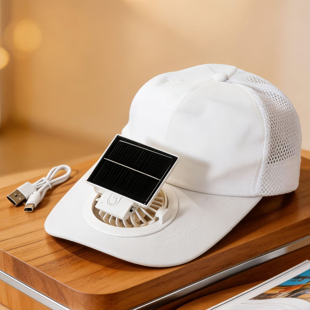 Damen-Kühlkappe mit integriertem Solar-Lüfter