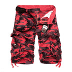 Herren Camo Cargo-Shorts mit mehreren Taschen und verstellbarem Bund EB