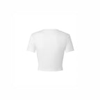 Damen Crop-T-Shirt mit kreativem Statementdruck EB