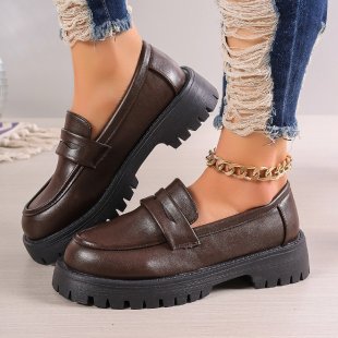 Damen Mokassins mit rutschfester Sohle und elegantem Riemendesign EB