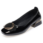 Damen Elegante Ballerinas mit modischem Schleifenakzent und komfortablem Blockabsatz EB