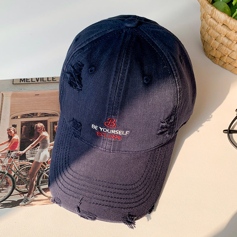 Damen Baseballcap im Distressed-Look