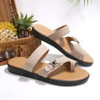 Damen Bequeme Sandalen mit funkelndem Schmuckdetail EB