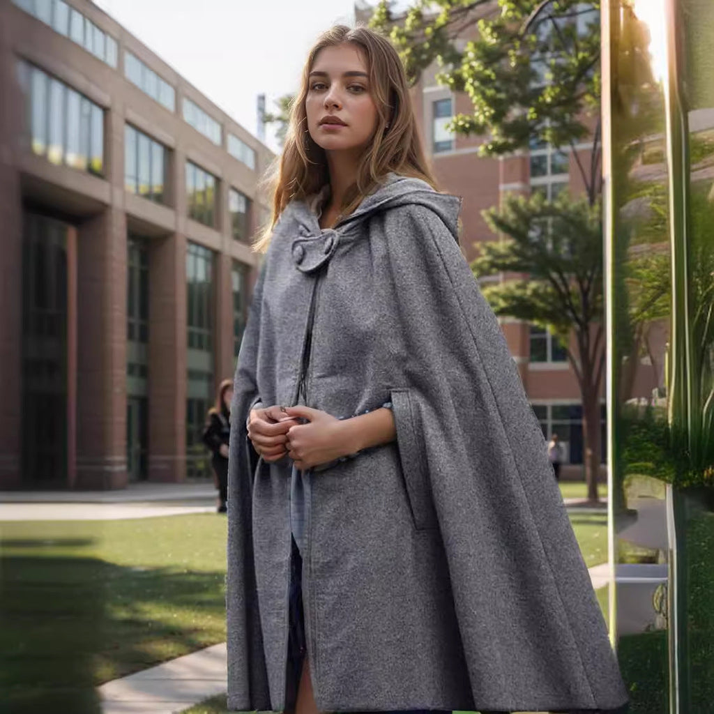 Damen eleganter Maxikleid-Mantel mit schwingendem Schnitt und einzigartigem Design EB