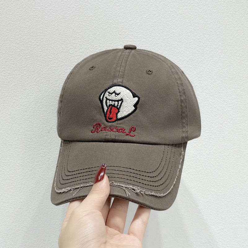 Unisex-Kappe mit Charakter-Stickerei