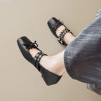 Damen Ballerinas mit modischen Schnallen und elegantem Schnitt EB