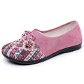 Damen Bequeme Ballerinas mit floralem Design und elastischem Einstieg EB