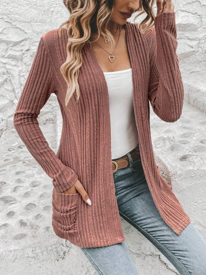 Damen lässiger Strickmantel EB