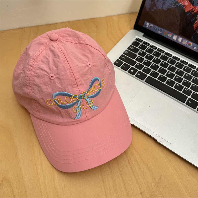Damen-Baseballcap mit Schleifendetail und Stickerei