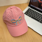 Damen-Baseballcap mit Schleifendetail und Stickerei