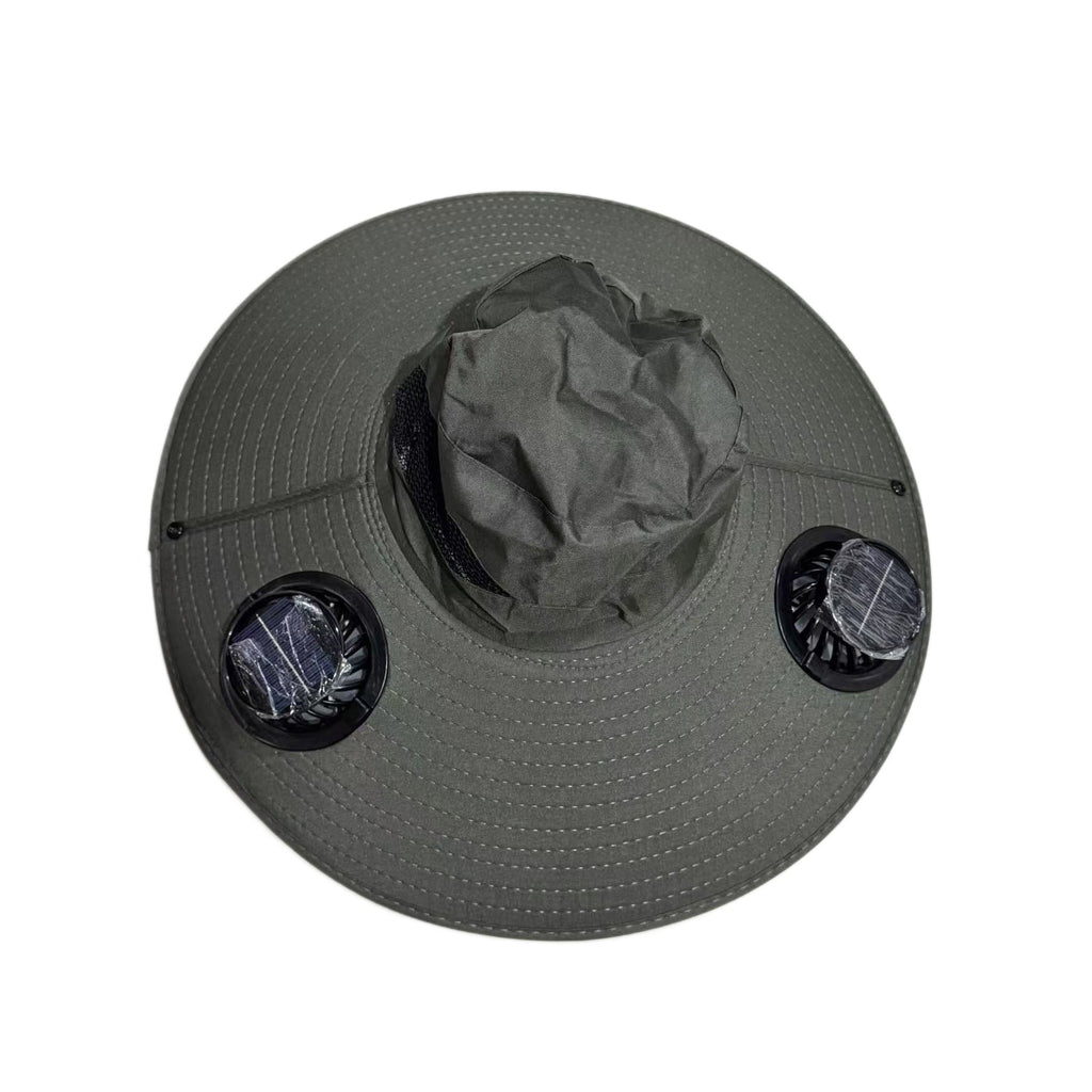 Ventilated Sun Hat with Battery Fans