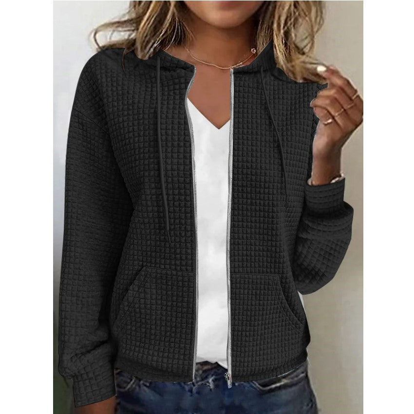 Damen Fleecejacke mit Strukturiertem Waffelmuster EB