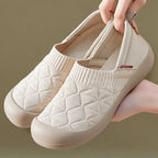Damen bequeme Slip-On Schuhe mit elastischem Kragen EB