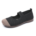 Damen Bequeme Ballerinas mit flexiblem Gummiband und atmungsaktivem Obermaterial EB