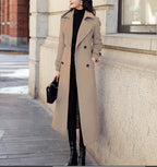 Damen eleganter Trenchcoat mit doppelter Knopfreihe und praktischem Schnitt EB