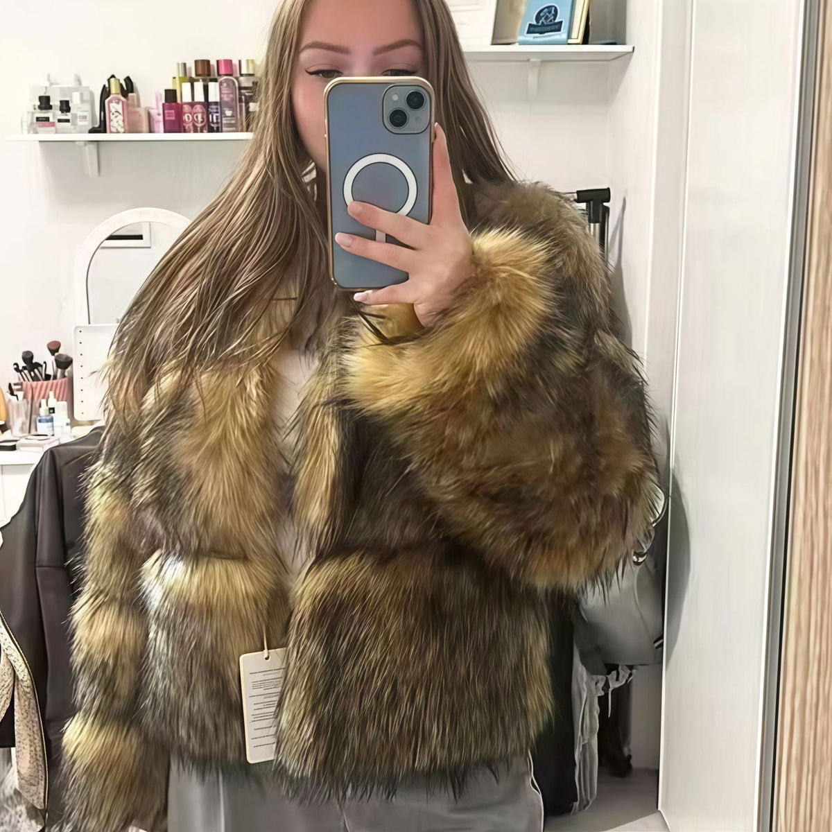 Damen Kunstpelzjacke EB