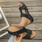 Damen Bequeme Rückenfreies Fußbett-Sandalen EB