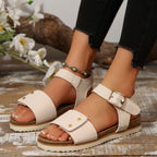 Damen Bequeme Sandalen mit verstellbarem Riemen EB