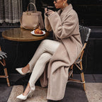 Damen Eleganter und warmer Wollmantel mit modernem Schnitt EB