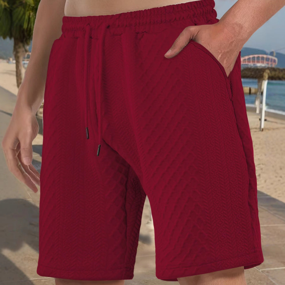 Herren-Strandbermuda aus Waffel-Jersey
