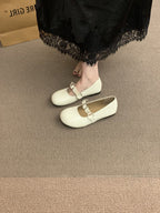 Damen elegante Ballerinas mit modischem Riemchen und komfortablem Fußbett EB