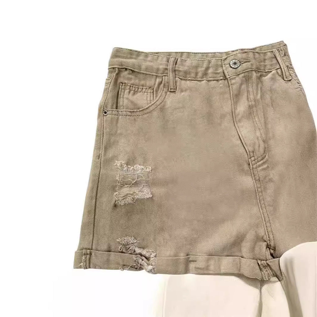 Damen Modische Sommer-Shorts mit Destroyed-Details EB