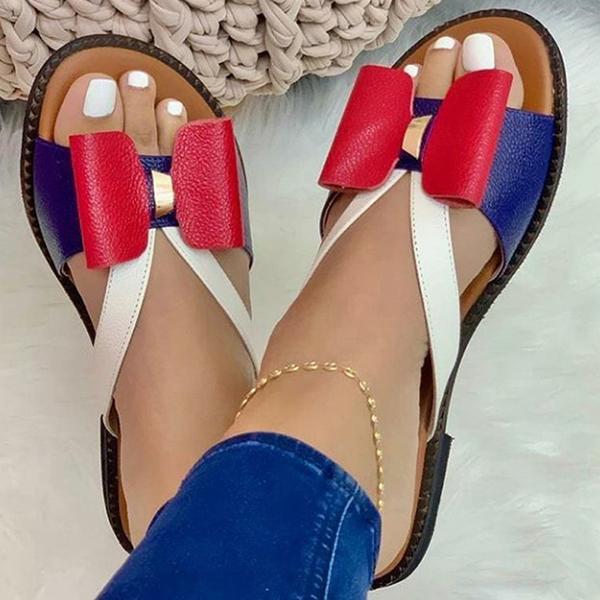Damen Bequeme Sandalen mit auffälligem Schleifendetail EB