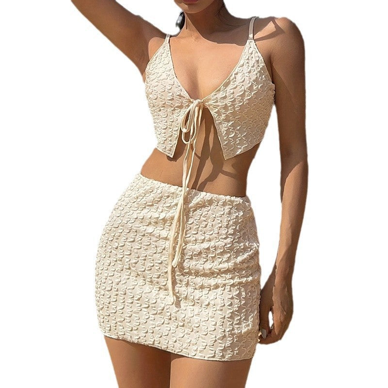 Damen Crop-Top und Rock Set EB