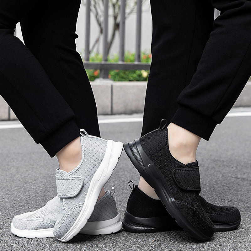 Damen Bequeme Slip-On Freizeitschuhe mit verstellbarem Klettverschluss EB