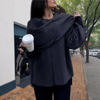 Damen elegante und gemütliche Capejacke EB