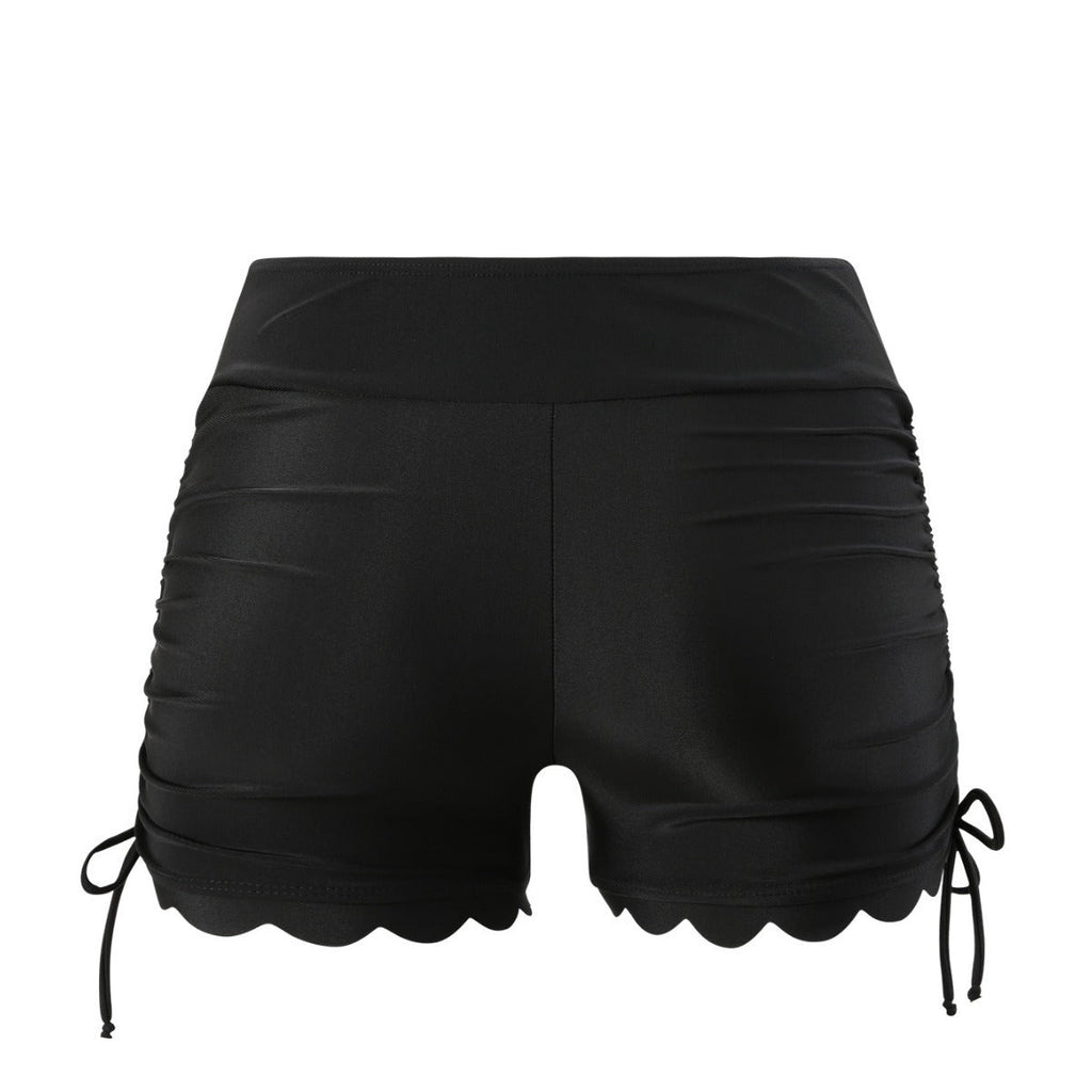 Damen-Badeshorts mit verstellbarem Raff-Design