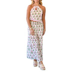 Damen Blusenkleid mit floralen Details EB