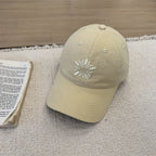 Baseballkappe mit Blumenstickerei für Damen