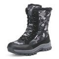 Damen Camouflage Winterstiefel mit isoliertem Futter und rutschfester Sohle EB