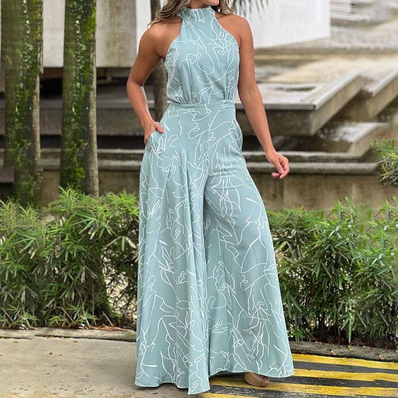 Eleganter Jumpsuit mit Stehkragen und Ballonärmeln