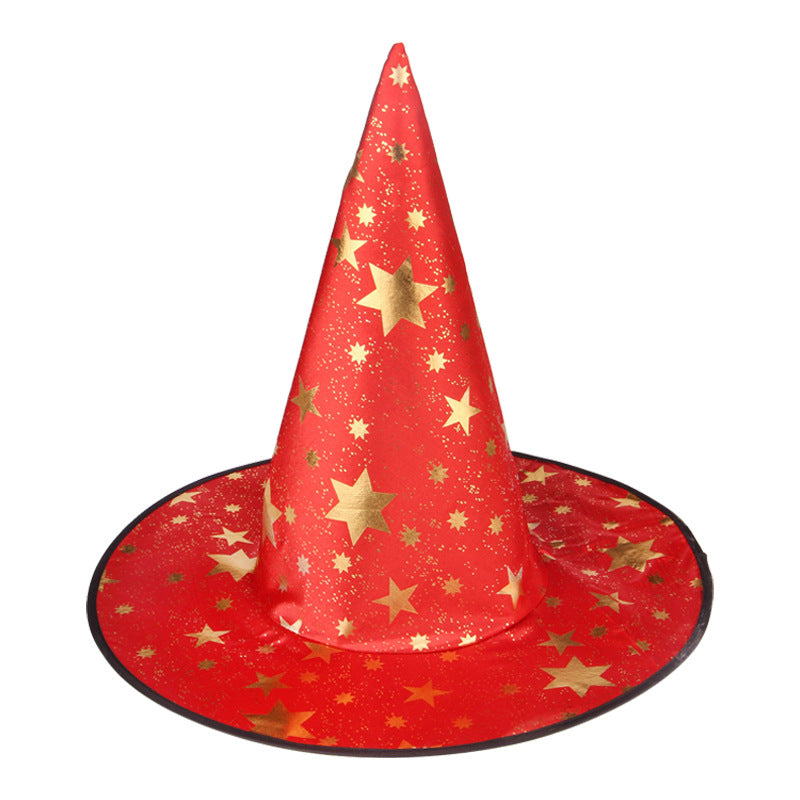 Glitzernder Hexenhut mit Sternen