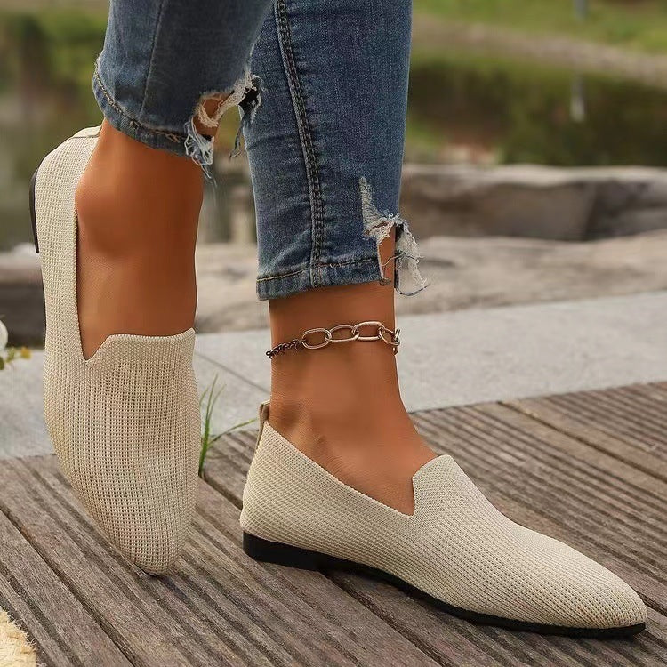 Damen Bequeme Ballerinas mit atmungsaktivem Gewebe EB