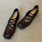 Damen Ballerinas mit modischem Schnür-Design und eleganter Passform EB
