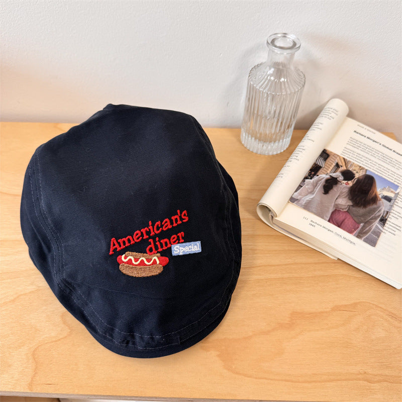 Bestickte lässige Newsboy-Kappe für Herren